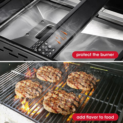 4 Pack Porcelain Grill Heat Plate 14.56″ L, Gas Grill Replacement Parts Burner C