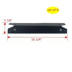 Parts DP143 (4-Pack) Heat Shield/Heat Plates 16 3/4″ x 3 7/8″ Porcelain Steel