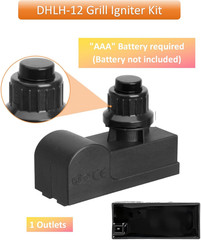 Grill Igniter Kit Spark Generator 1 Outlet AAA Battery Push Button for Broil