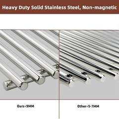 QuliMetal 17.5″ 9MM 304 Stainless Steel Cooking Grates for Weber Spirit E-210…