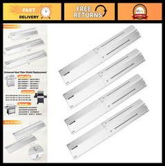Universal BBQ Heat Tents – Stainless Steel Adjustable Flame Tamers, 4 Pack