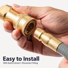 15 FT 1/2 Inch ID Natural Gas Grill Hose with 1/2 Inch Female Flare x Male Qu…