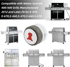 4-Pack 91538 Lighted Control Grill Knobs for Weber Summit 2012+ 400/600 Series