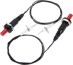2Pc Gas Fireplace Piezo Spark Ignition with 1m Cable 1 Out 2 Push Button Igniter