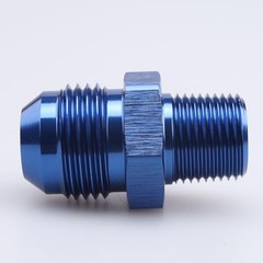 Male 3/8″ NPT to -10 AN Flare Adapter 10AN to 3/8 NPT flare to NPT blue