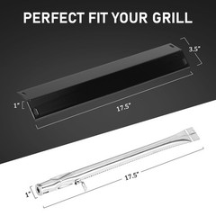 Stainless Steel Burner Tube & Heat Plate Shield for Pit Boss Pro 1100 Grill Part