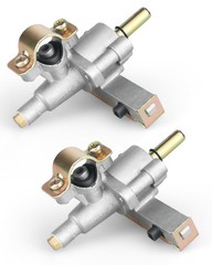 2-Pack Griddle Burner Control Valve For 1.26 cubic inches, Silver/gold