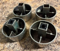 Backyard Classic Gas Grill Control Knobs Set of 4 Square Shaft 2 Inserts