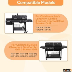 BQMAX Grill Igniter Kit for Oklahoma Joe’S Longhorn Combo 3 Burner Charcoal/Gas