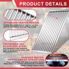 304 Stainless Steel Charbroil 3-Burner Infrared Emitter Grill Plates