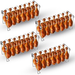 Afarnook 4 Pcs Chicken Leg and Wing Rack for Grill 14 Slots Drumsticks…