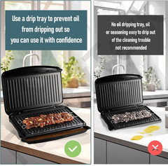 14.5″ Long Grill Oil Grease Catcher Drip Tray Pan for George Foreman Grill Repla