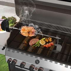 Kit Universal de Asador BBQ con Motor Eléctrico y Varilla de 28″