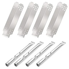 Burner Tube and Heat Plate Shield Stainless Steel Grill Replacement Repair Set
