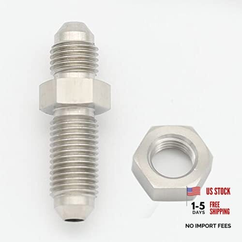 Stainless Steel -4 AN Male Flare Bulkhead Union Brake Hose Fitting 4AN Straight