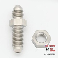 Stainless Steel -4 AN Male Flare Bulkhead Union Brake Hose Fitting 4AN Straight