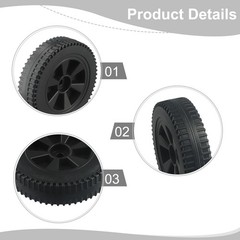 Secure Plastic Grill Wheel Replacement for BBQ Grill Easy Install Black