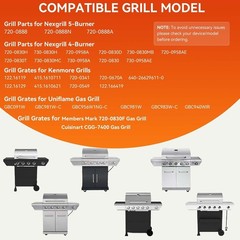 2 Pack 17in Stainless Steel Grill Grates Fits Nexgrill 720-0830H 4-Burner Gas