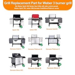 Grill Parts Kit for Weber Spirit & Genesis Grills – Flavorizer Bars, Burner Tube