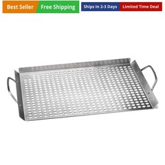 76632 Stainless Steel Grill Topper Grid, 11″x17″ BBQ Tray