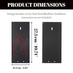 PU Leather Gas Tank Panel Bib for Harley Softail FLSTF 2000-2017 Dyna Black Red