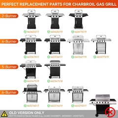 Grill Replacement Parts for Charbroil Performance 6 Burner 463244819 463238218 4