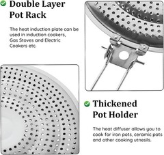 for Gas and Electric Stove – Even Heat Distribution Induction Cooktop Adapter…