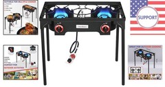 Listed Outdoor Gas Stove with Adjustable 20 PSIG Regulator for Safe Cooking