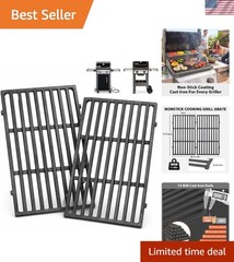 Sear Like a Pro! 2-Pack Cast Iron Grill Grates for Weber Spirit 200 Gas Grills
