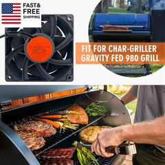 Upgraded Precision Control Fan Replacement for Char-Griller Gravity Fed 980 Char
