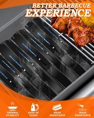 13.5-25 Inch Universal Adjustable Grill Heat Shields, Heat Plates Tents, Burn…