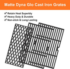 Grill Cooking Grates for Dyna-Glo BBQ DGH474CRP 483 493 70-01-911 Cast Iron 3pcs