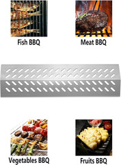 16GA Stainless Steel Grill Heat Plates Shield Burner Covers Flame Tamer BBQ Gas