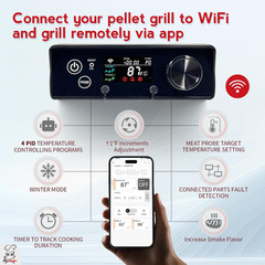 PID Rectangular Wifi Pellet Grill Controller Replacement for Pit Boss 440-1600,