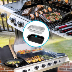 Grill Grease Tray Catcher Replacement with 10 Aluminum Drip Pans for Grill