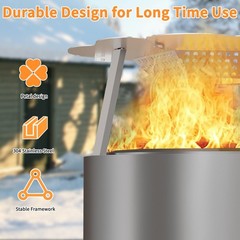 Heat Deflector for Solo Stove Bonfire 19.5″, Portable 304 Stainless Steel