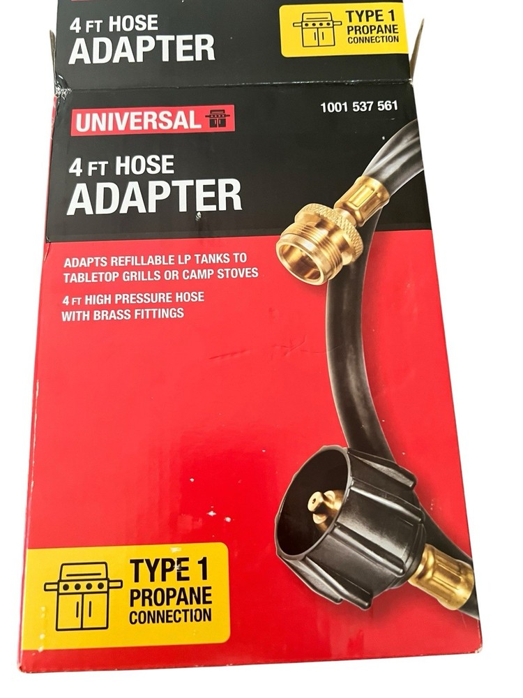 4-Foot Propane Tank Adapter Hose for Grills and Stoves