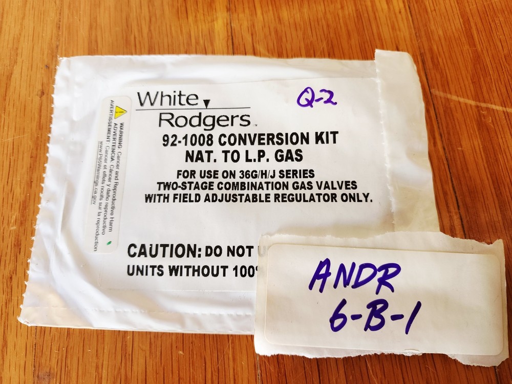 White Rodgers 92-1008 Conversion Kit Natural Gas to Propane