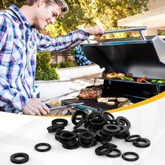 20Pcs Soft Rubber O-Rings and 20Pcs Hose Seal Gaskets, Soft Rubber Black