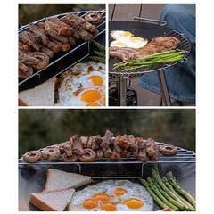 Grill Expander Cooking Grate Grill Grate Replacement Part Silver Compact Food