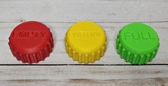 Set of 3 Propane Tank QCC1 Caps Covers ~ Color Coded Full, Empty & Partial 3D