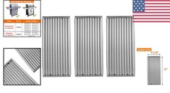 Durable 17″ Heavy-Duty Stainless Steel Emitter for Charbroil Grills – 3-Pack