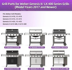 Cast Iron Grill Grates for Weber Genesis II E-410 S-410 E-435 S-435 Weber 66041