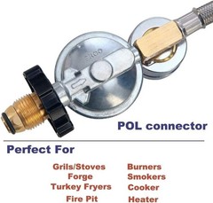 12FT High Pressure Propane Regulator with Hose, Adjustable 0-30 PSI Regulator…