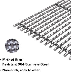 19 3/4″ Stainless Steel Grilling Grates for Chargriller BBQs – 4 Pack