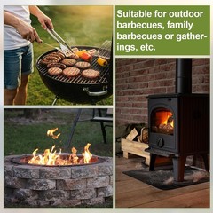 Cast Iron Fire Grate, 3.9″ Round BBQ Grill Grate Replacement High Heat Charco…