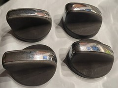 CHARBROIL GOURMET TRUE INFRARED GAS GRILL KNOB SET FOUR (4) KNOBS GENUINE USED