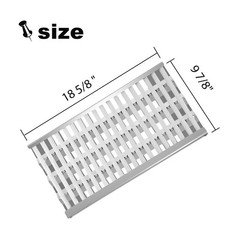 Clivimi 18 5/8 X 9 7/8 Stainless Steel Grill Heat Plates Shield Flame Tamer