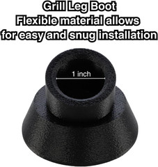 Grill Leg Cap 1 Inch for Weber Kettle Grill Feet Boots Stability Protection