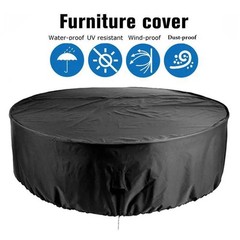 Outdoor Grill Cover for Small Round Tables Sun Rain Wind Snow Dust Protection